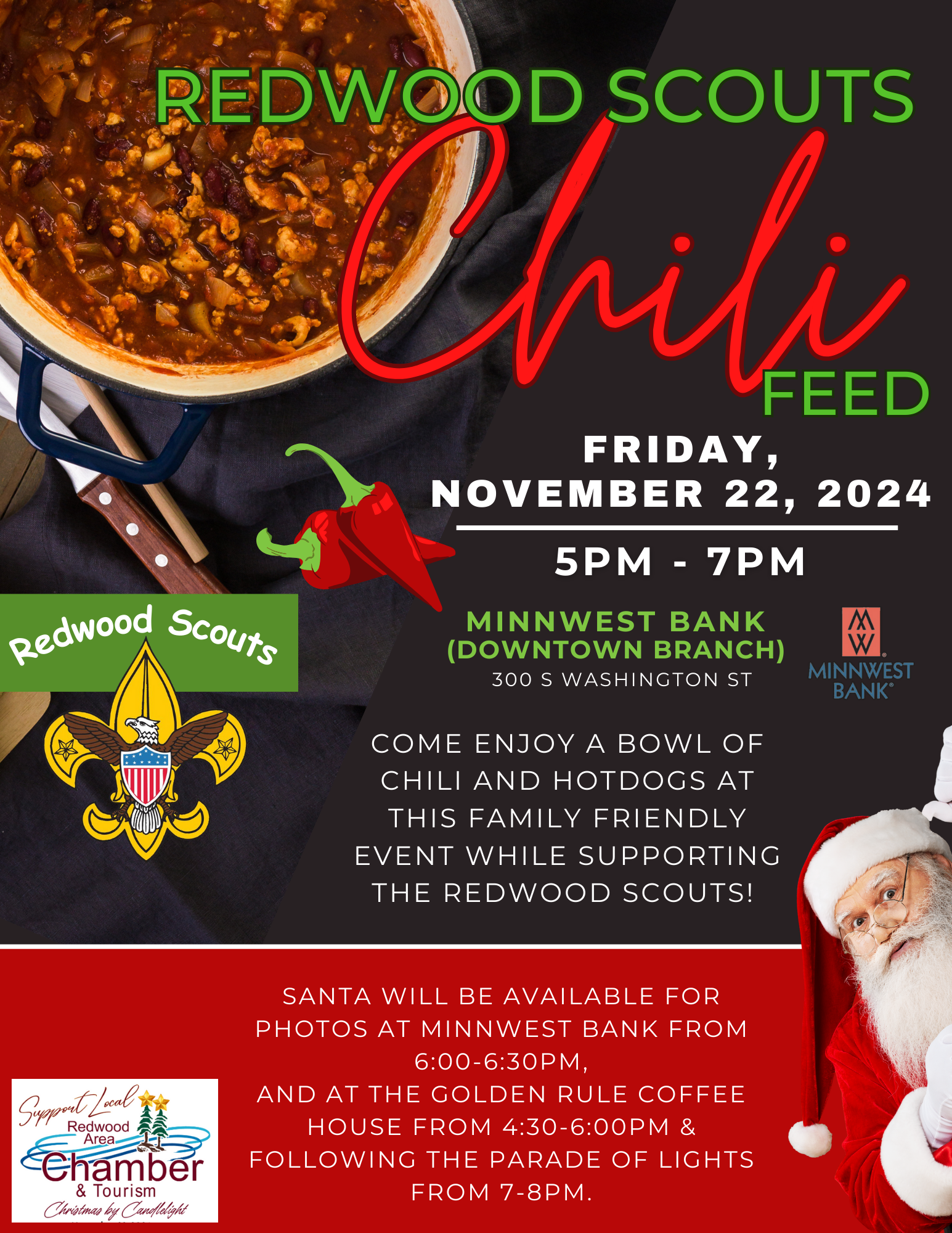 Redwood Scouts Chili Feed Flyer 2024